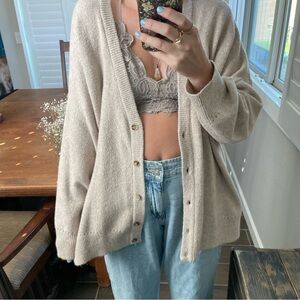 Torrid Cardigan Buttons Cream Beige Soft